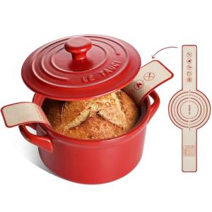 Le Tauci 3 qt Ceramic Dutch Oven for Baking