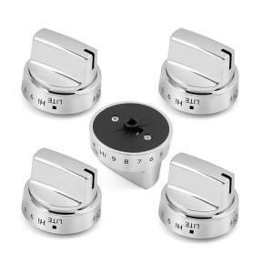 GE Range Stove Knob Replacement Set - 5 Pcs