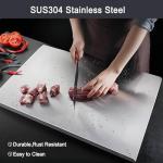 Stainless Steel Non-Slip Cutting Board, 23.6x19.6in