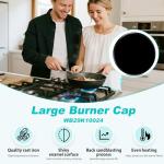 GE Gas Range Large Burner Cap Replacement - Black