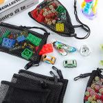 Black Mesh Drawstring Bags - 8 Pack