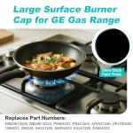 GE Gas Range Large Burner Cap Replacement - Black