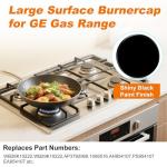 GE Gas Range Large Burner Cap Replacement - Black