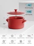 Le Tauci 3 qt Ceramic Dutch Oven for Baking