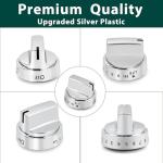 GE Range Stove Knob Replacement Set - 5 Pcs