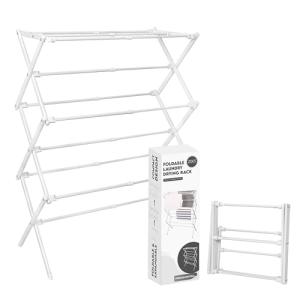 Foldable Portable Clothes Drying Rack - White