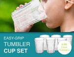 Set of 6 BPA-Free Clear Plastic Tumblers