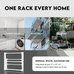 Foldable Portable Clothes Drying Rack - White