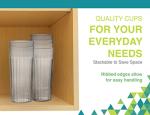 Set of 6 BPA-Free Clear Plastic Tumblers