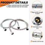 Beaquicy 6 Ft Braided Stainless Steel Washer Hoses