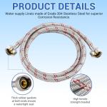 Durable Stainless Steel Washer Hoses for Hot/Cold Water