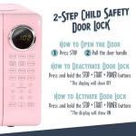 Pink Retro Microwave Oven with Glass Turntable