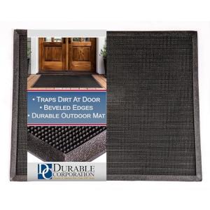 Heavy Duty Rubber Fingertip Door Mat, 32" x 39