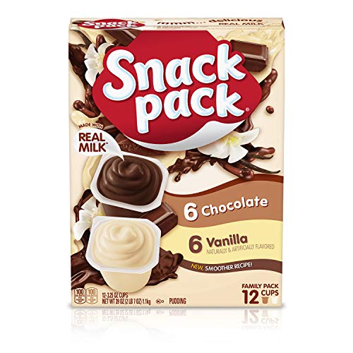 12 Count Snack Pack Pudding Cups - Chocolate and Vanilla