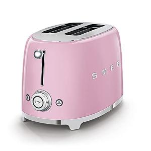 SMEG 2 Slice Pink Toaster with 6 Settings