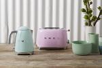 SMEG 2 Slice Pink Toaster with 6 Settings