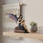 Gothic Fairy Figurine on Vintage Books
