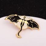 Dragon Rider Enamel Pin – Gothic Fantasy Brooch