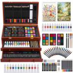 175-Pack Deluxe Art Supplies Set in Wooden Case