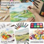 175-Pack Deluxe Art Supplies Set in Wooden Case