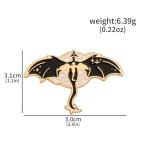 Dragon Rider Enamel Pin – Gothic Fantasy Brooch