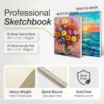 175-Pack Deluxe Art Supplies Set in Wooden Case