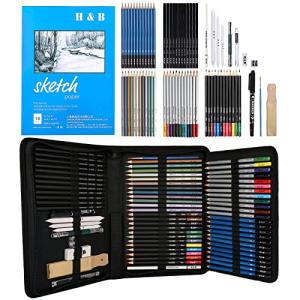 72-Piece Sketching Supplies Set for Artists