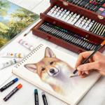 175-Pack Deluxe Art Supplies Set in Wooden Case