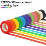 12PCS Colored Masking Tape for Arts & Crafts