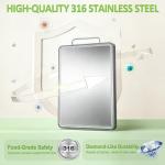 Double-Sided Stainless Steel & Wheat Straw Cutting Board
