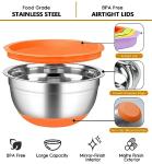 Colorful Stainless Steel Mixing Bowls with Lids