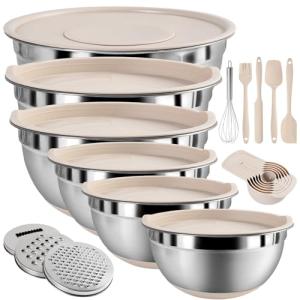 20-Piece Mixing Bowls Set with Airtight Lids