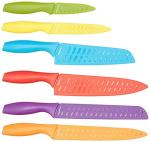 Amazon Basics 12-Piece Colorful Knife Set