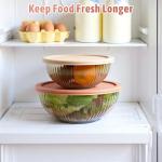 Glass Mixing Bowls Set with Lids - 4 Pack