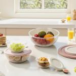 Glass Mixing Bowls Set with Lids - 4 Pack