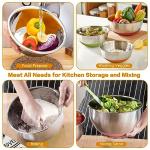 Colorful Stainless Steel Mixing Bowls with Lids