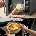 Glass Mixing Bowls Set with Lids - 4 Pack