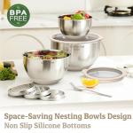 Stainless Steel Mixing Bowls Set with Lids