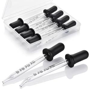 Herain 8-Pack Glass Eye Dropper Pipettes