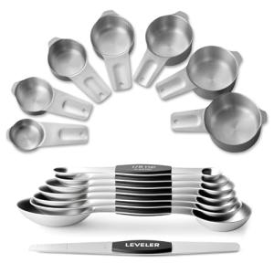 Stainless Steel Measuring Cups and Spoons Set