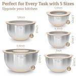 Stainless Steel Mixing Bowls Set with Lids