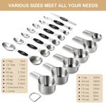 Stainless Steel Measuring Cups and Spoons Set