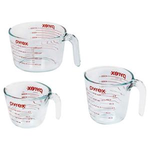 Pyrex Set of 3 Glass Measuring Cups