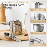 Stainless Steel Measuring Cups and Spoons Set