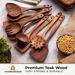 Teak Wooden Utensil Set - 10 Non-Scratch Tools
