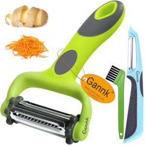 GANNK 3-in-1 Vegetable and Fruit Peelers