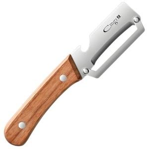 ANMIOU Vegetable Peeler with Wooden Handle and Opener