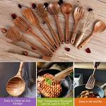 Wooden Kitchen Utensil Set with Holder (11 Pieces)