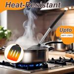 Silicone Cooking Utensils Set with Stainless Steel Handles