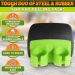 Finger Grip Vegetable Peeler with Double-Sided Blade